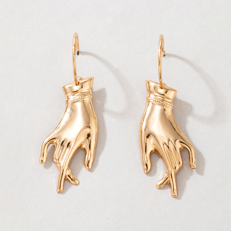 Exaggerated Alloy Women's Leg-shaped Irregular Alloy Earrings display picture 9