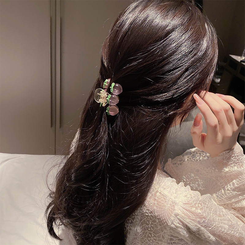 Sweet Transparent Peach Female Spring New Volume Hair Clip display picture 4