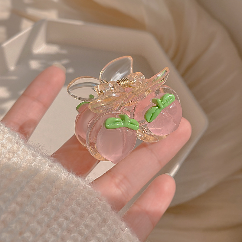 Sweet Transparent Peach Female Spring New Volume Hair Clip display picture 8