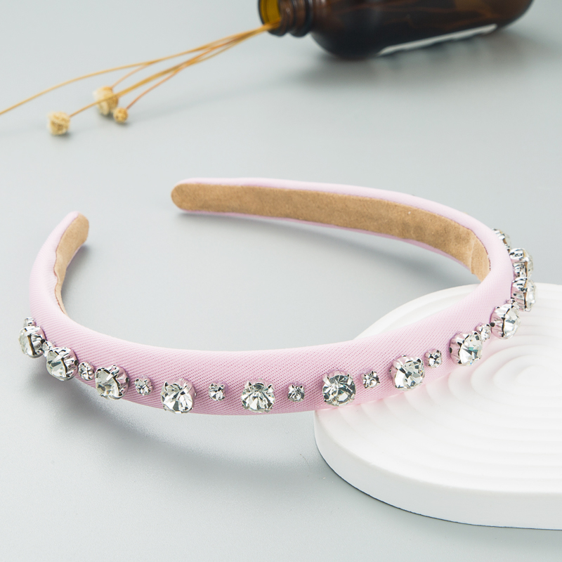 Mode Glänzendes Strass Barock Stirnband Dünner Rand Haarschmuck display picture 3