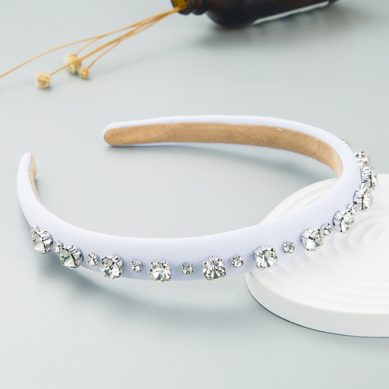 Fashion Shiny Rhinestone Baroque Headband Thin Edge Hair Accessories display picture 7