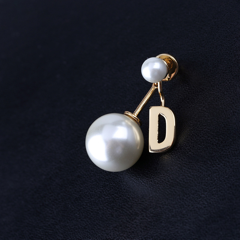 New 26 Letters Pearl Creative Earrings display picture 11