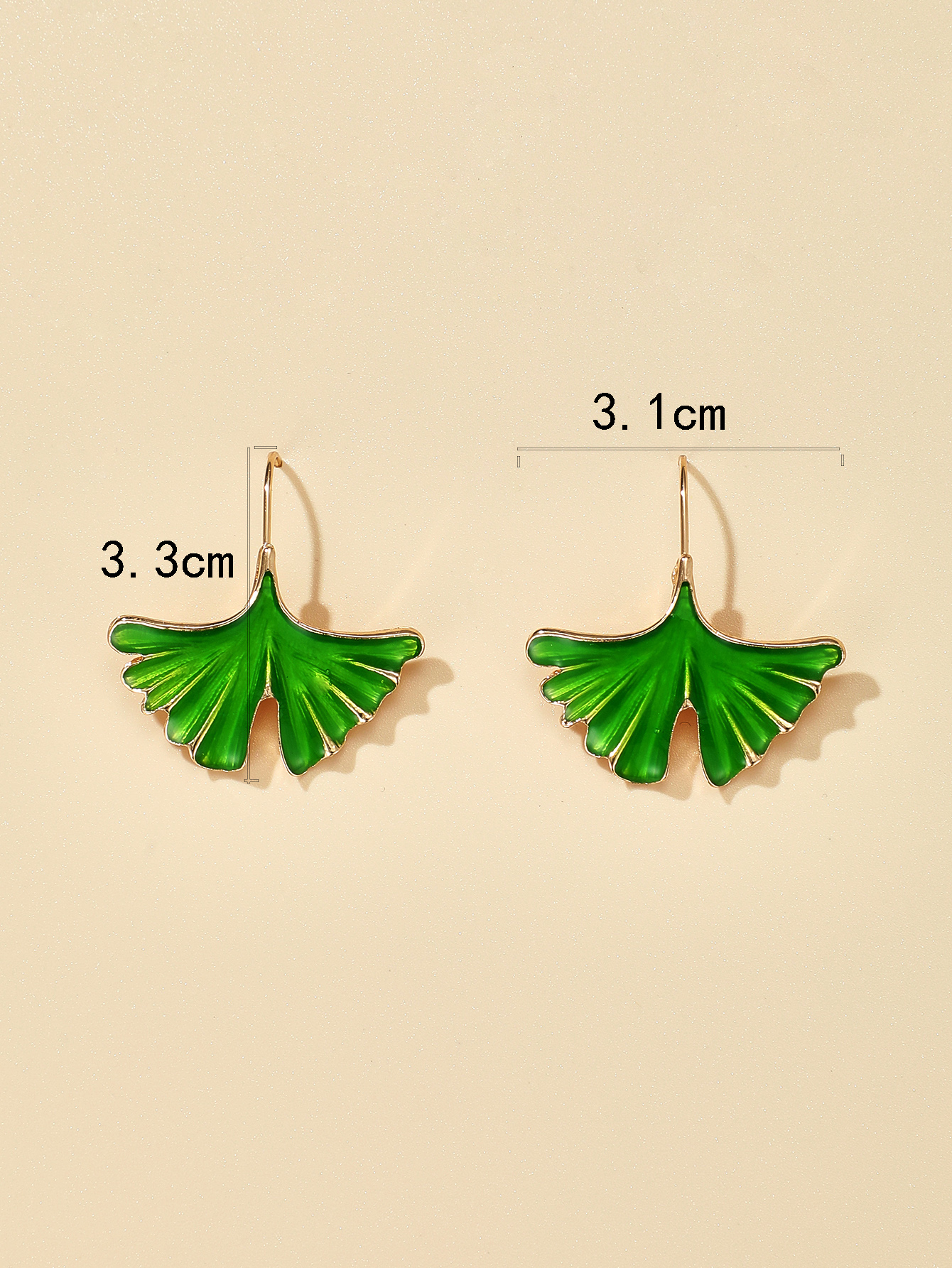 Fashion New Ginkgo Leaf Short Alloy Earrings Wholesale display picture 1