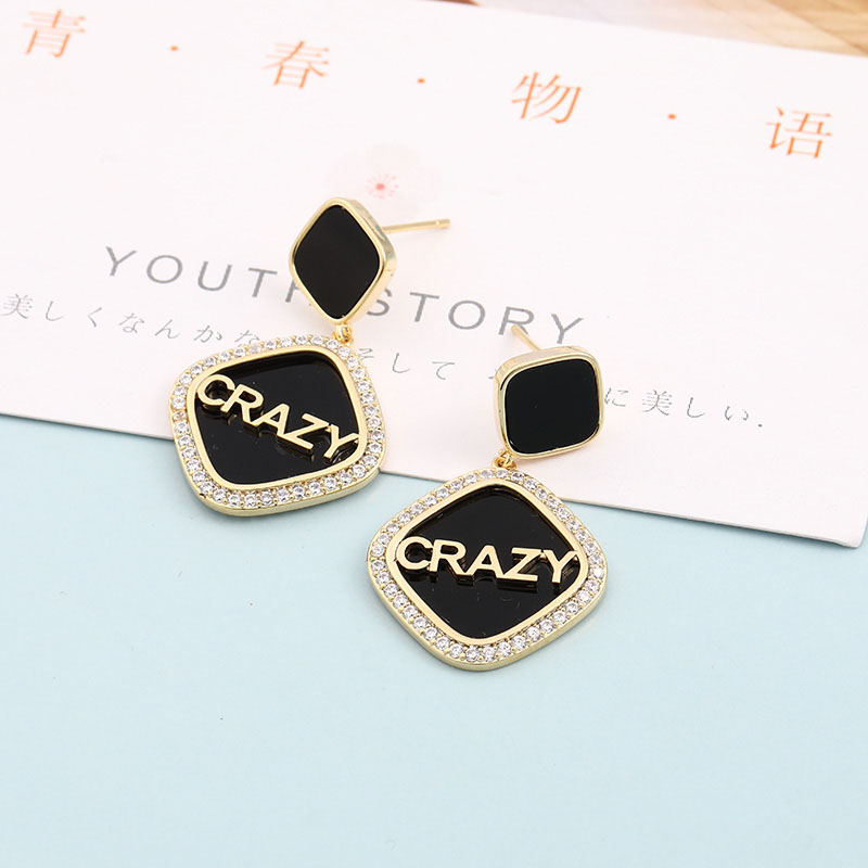 Temperament And Fashion Korean Style Glossy Micro-set Rhinestone Earrings display picture 2