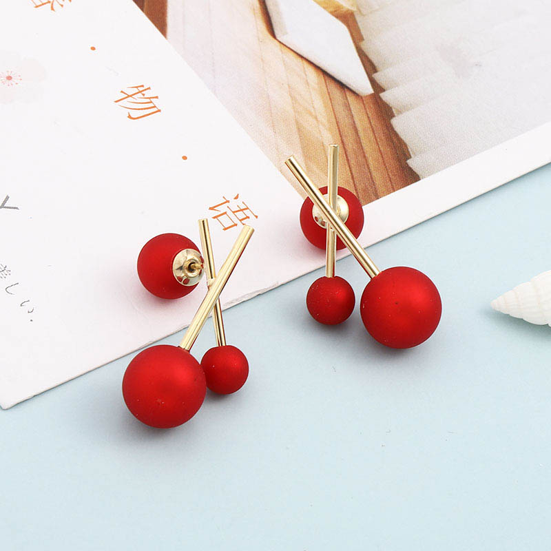 Festive Red Festive Niche Minimalist Earrings display picture 2