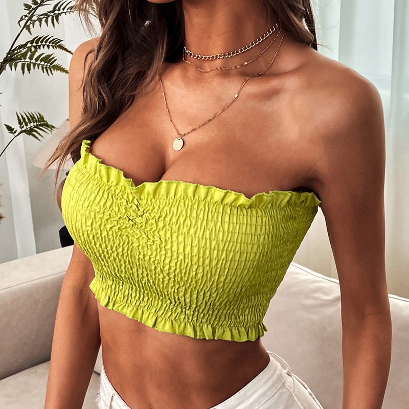 Summer Fashion New Women's Tube Top Vest display picture 4