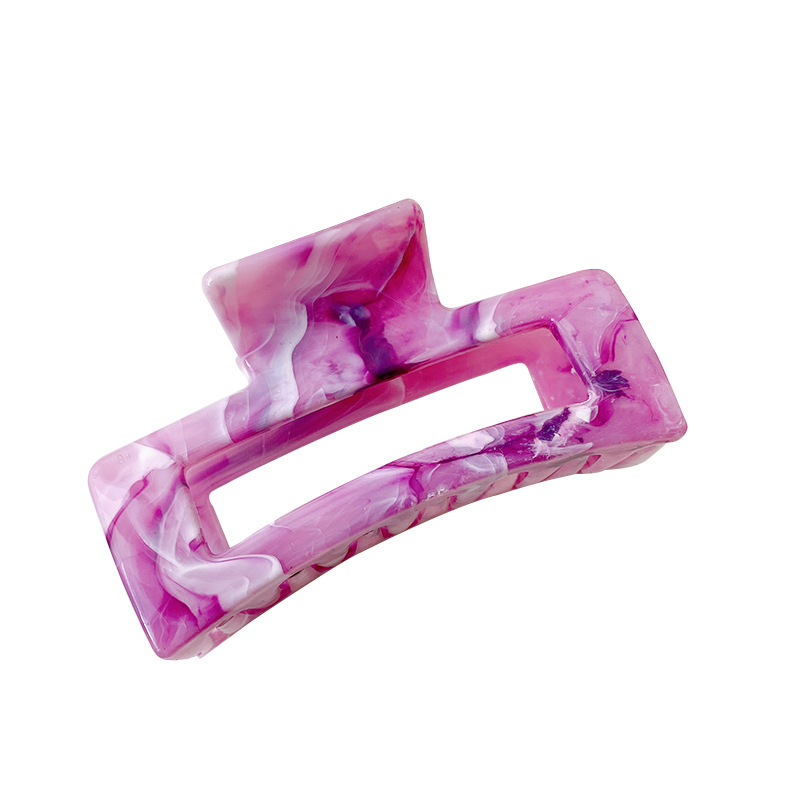New Marble Pattern 8.5cm Solid Color Grab Clip Hair Clip display picture 5