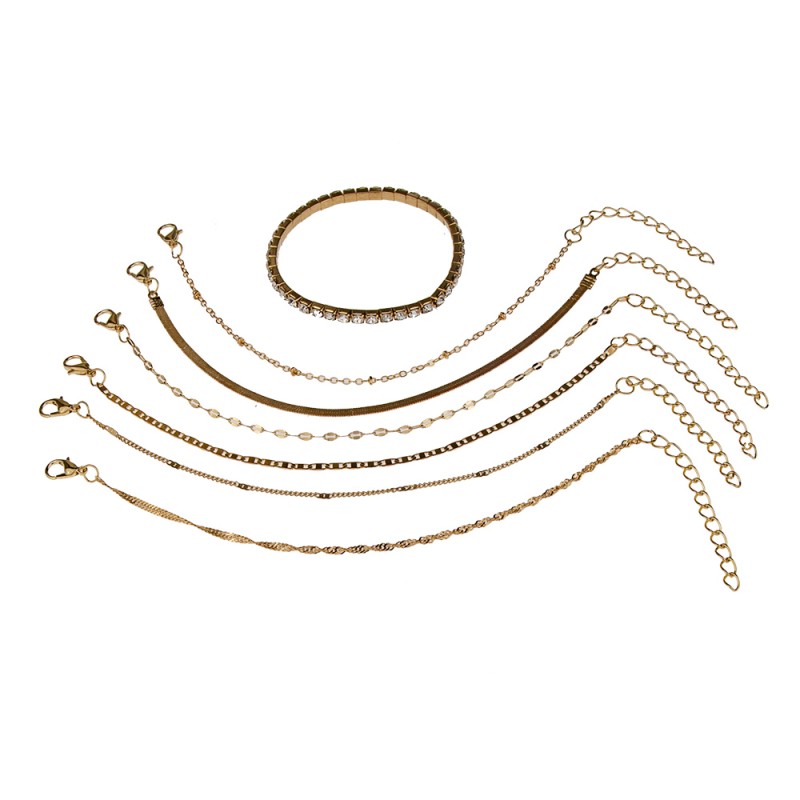 New Simple Snake Bone Chain Bracelet 7-piece Set display picture 7