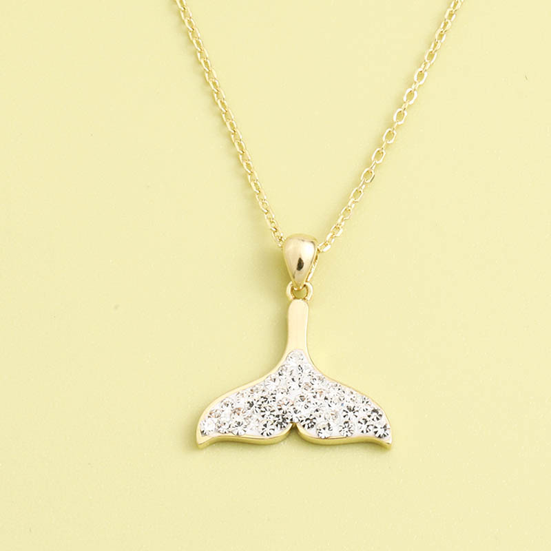 Collier Classique En Queue De Poisson Simple En Argent Sterling display picture 2