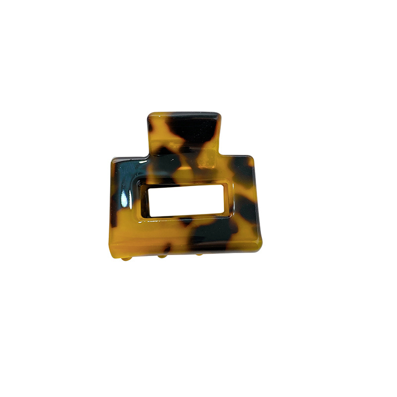 Retro-schildpatt-mini-quadrat-haarspange display picture 5