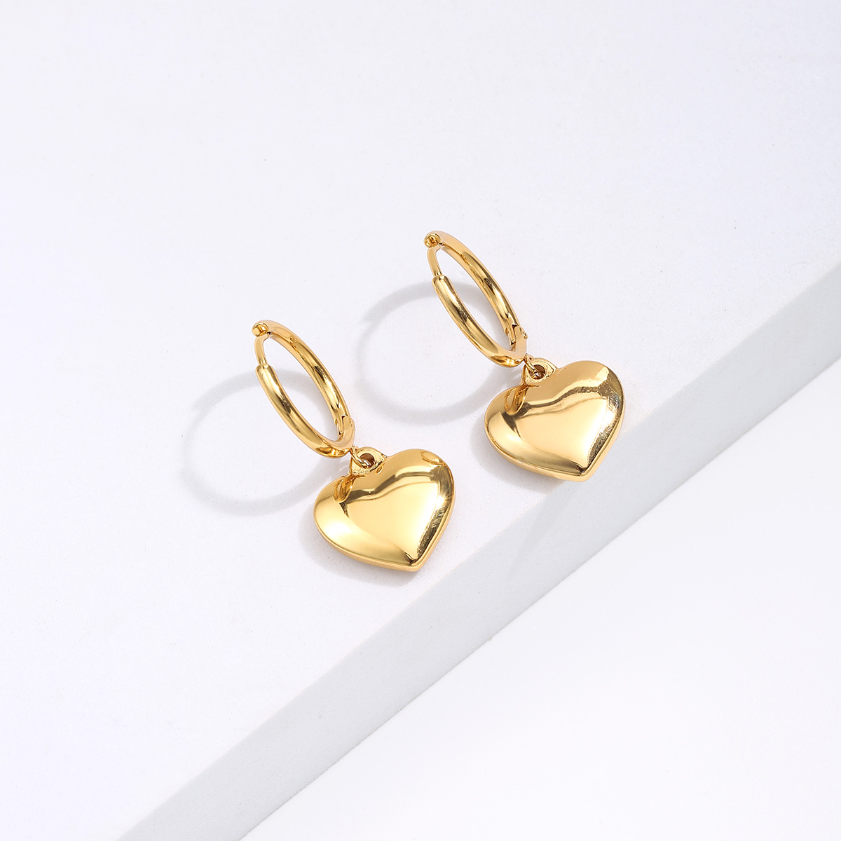 Simple Style Heart 201 Stainless Steel 18K Gold Plated display picture 1