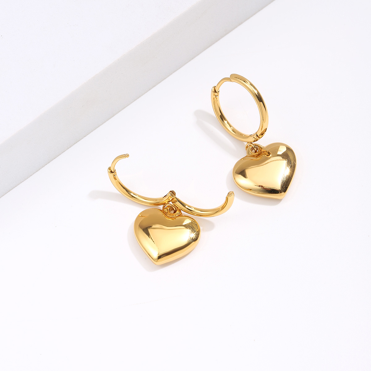 Simple Style Heart 201 Stainless Steel 18K Gold Plated display picture 2
