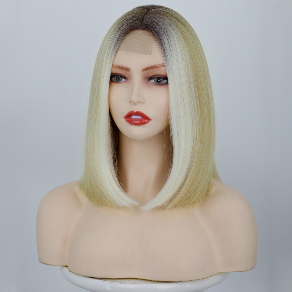 Women's Lace Small Lace Short Bob Wig Short Straight Hair display picture 5