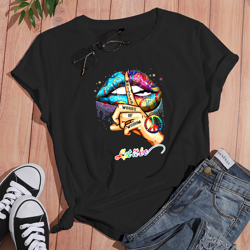 Short Sleeve T-shirts Casual Printing display picture 1