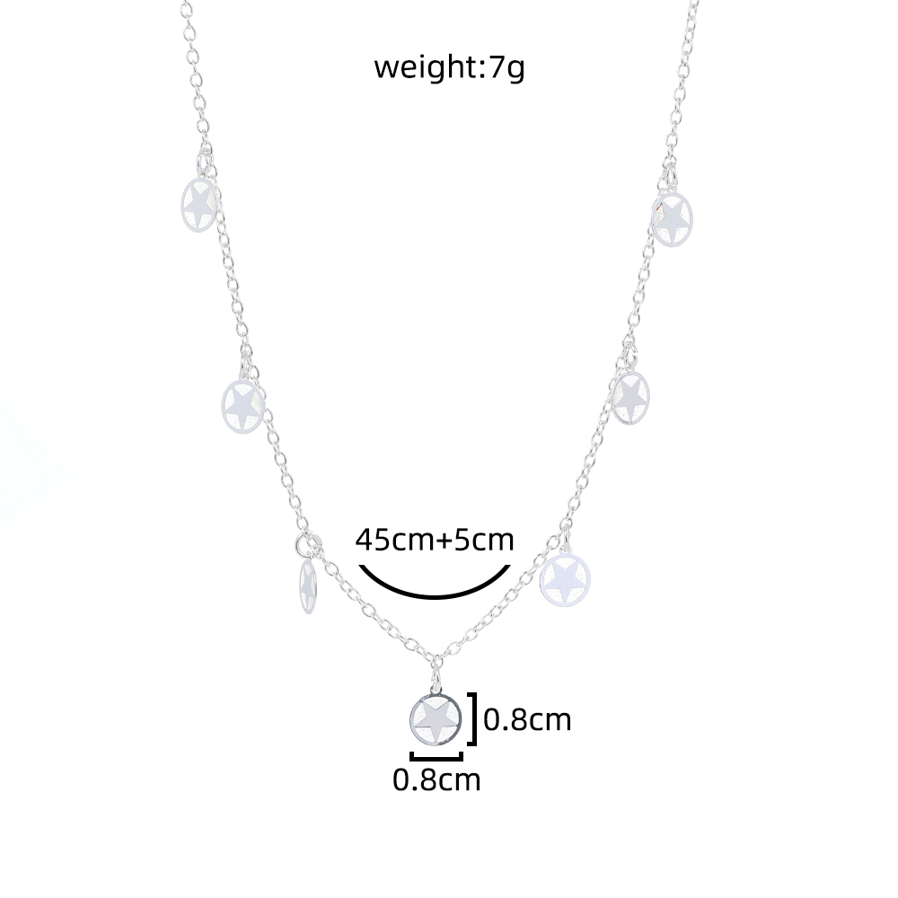 New Niche Design Jewelry Star Element Pendant Blue-green Luminous Luminous Necklace display picture 3