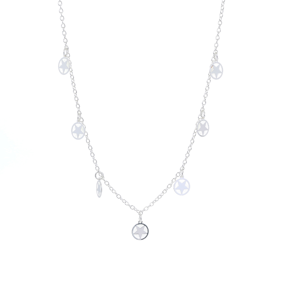 New Niche Design Jewelry Star Element Pendant Blue-green Luminous Luminous Necklace display picture 4