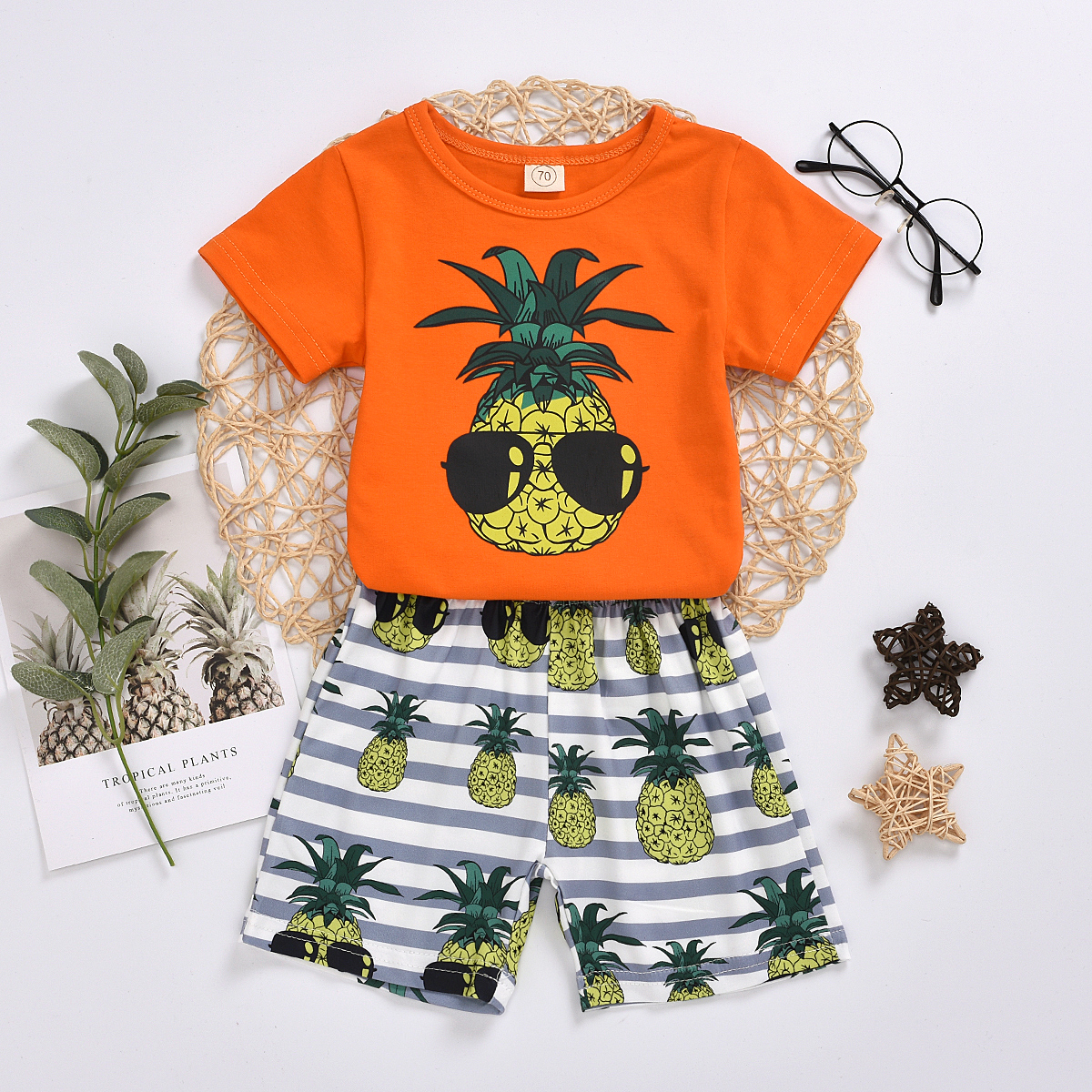 2022 Short-sleeved Suit Cotton Summer New Baby Children's Clothing display picture 1