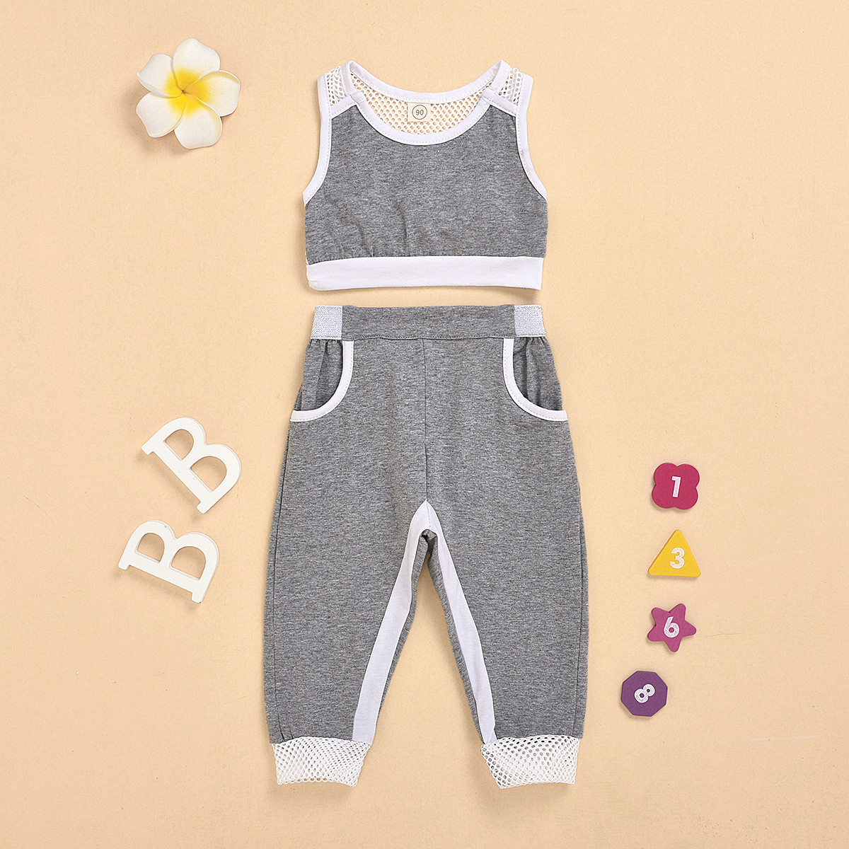 Children's Clothing Summer Fashion Girls Tank Top Trousers Sports Suit display picture 1