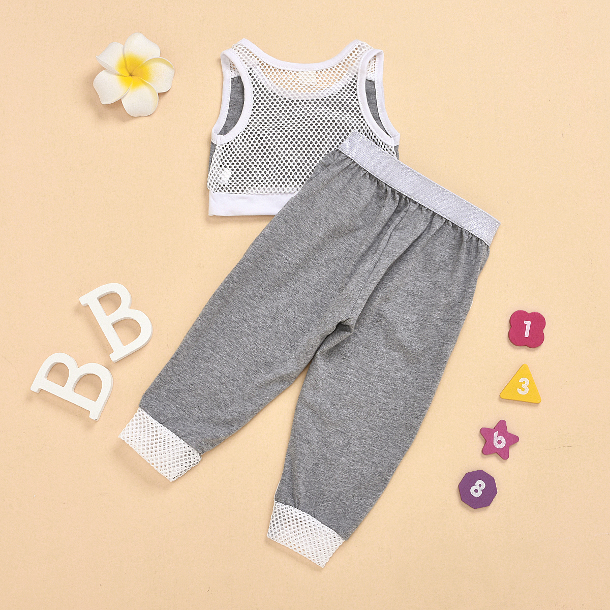 Children's Clothing Summer Fashion Girls Tank Top Trousers Sports Suit display picture 3
