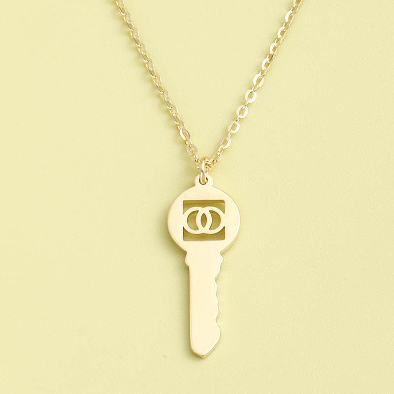 Simple Classic Key S925 Necklace display picture 1