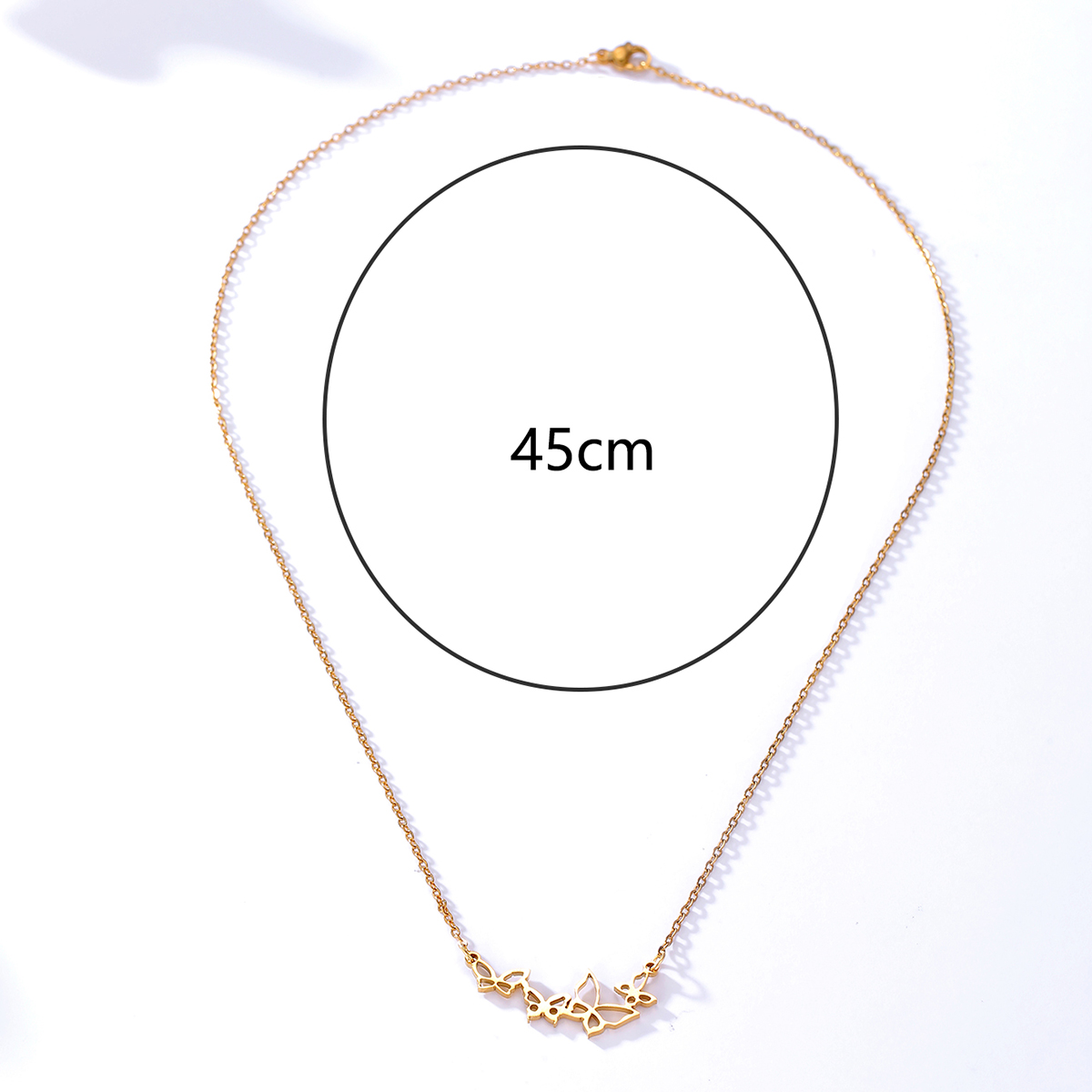 2022 Fashion Copper 18k Gold-plated Butterfly-shaped Necklace display picture 3