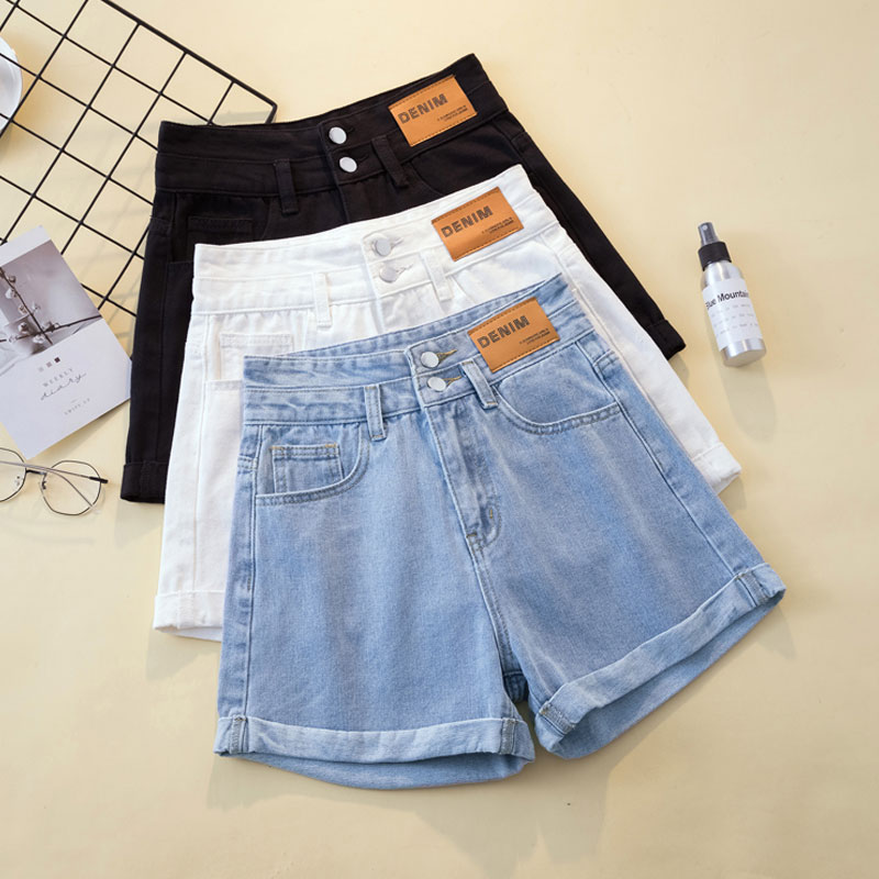 2022 Sommer Neue Dünne Lockere Denim-shorts Mit Hoher Taille display picture 1