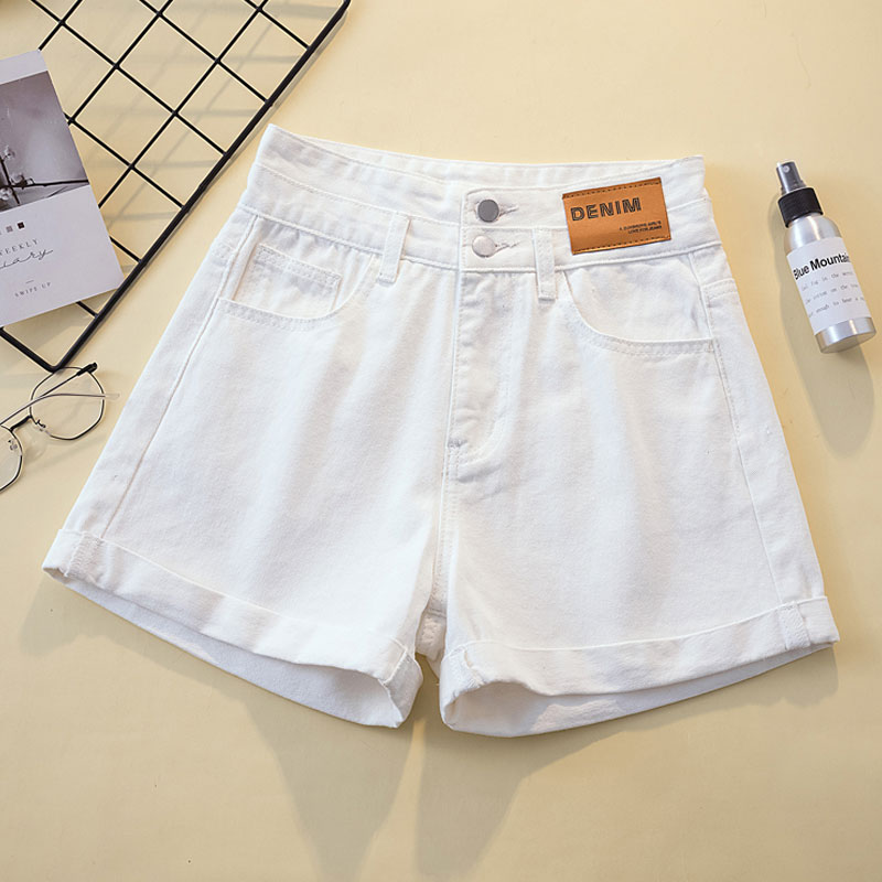 2022 Summer New High Waist Slim Loose Denim Shorts display picture 5