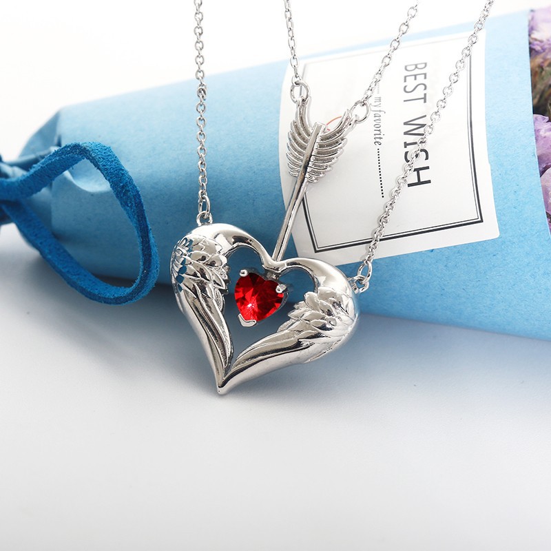 Fashion Arrow Piercing Heart Pendant Multilayer Necklace display picture 1