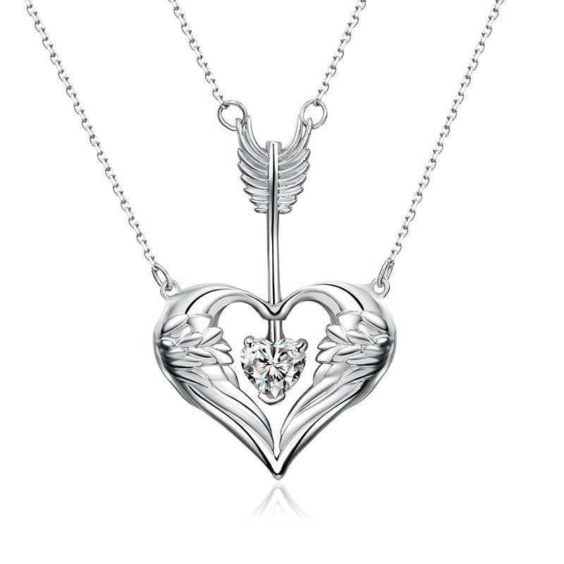Fashion Arrow Piercing Heart Pendant Multilayer Necklace display picture 4
