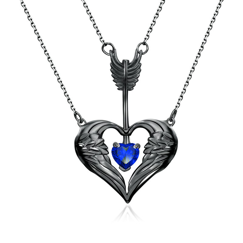 Fashion Arrow Piercing Heart Pendant Multilayer Necklace display picture 7