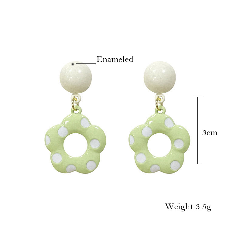 Spring And Summer Fresh Wave Point Flower Earrings 2022 New Trendy Niche Design Earrings Female Cute Earrings display picture 1