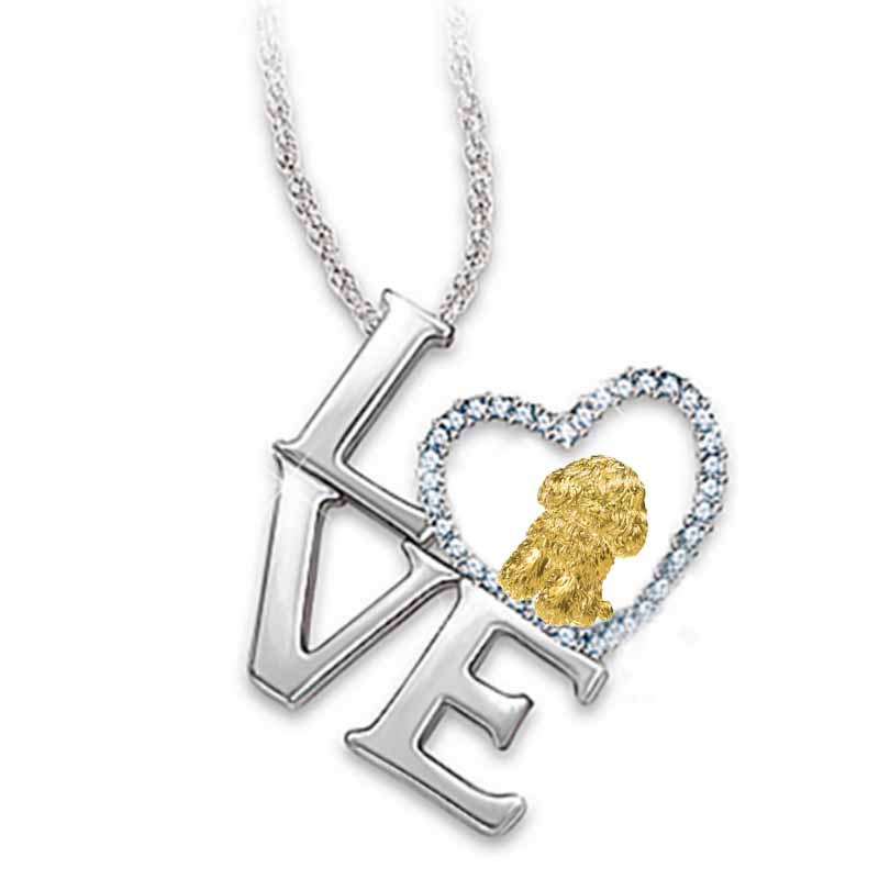 Le Commerce Extérieur Explosion Collier Europe Et États-unis Amour Diamant Lettre Alliage Animal Collier Simulation Chien Pendentif display picture 3