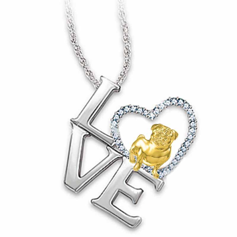 Le Commerce Extérieur Explosion Collier Europe Et États-unis Amour Diamant Lettre Alliage Animal Collier Simulation Chien Pendentif display picture 6