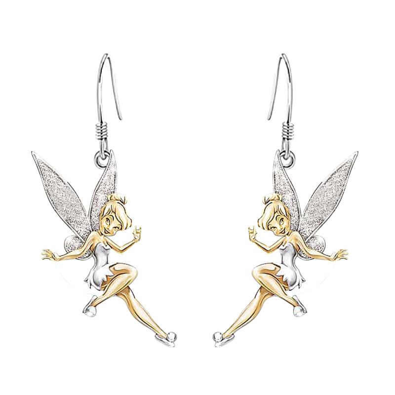 New Cross-border Jewelry Fashion Fairy Earrings Europe And The United States Angel Fairy Flower Fairy Earrings Earrings display picture 5