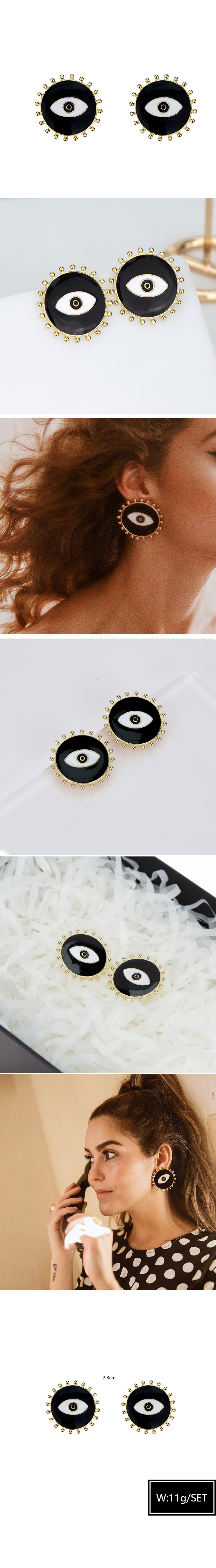 European And American Fashion Metal Demon Eye Personalized Earrings display picture 1