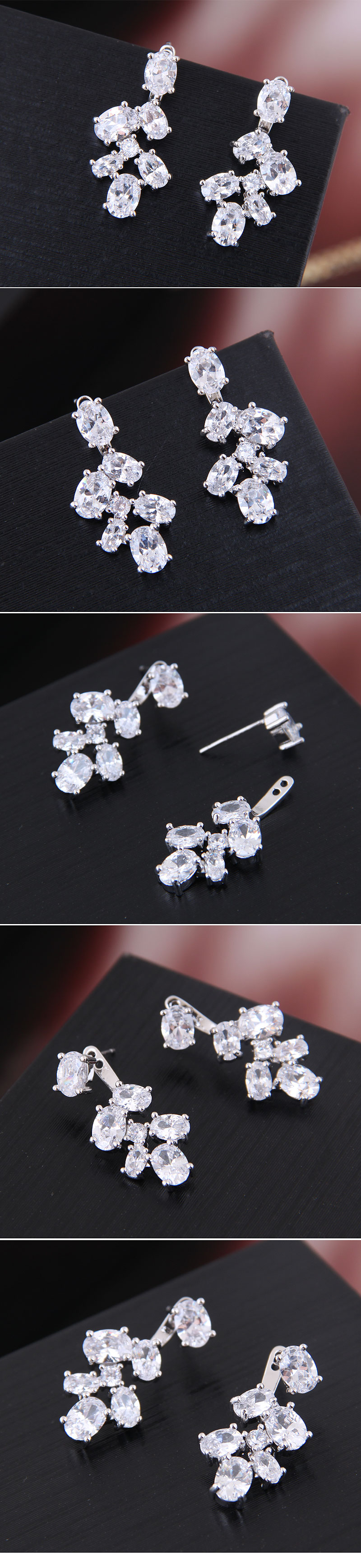 Boucles D&#39;oreilles Cuivre Micro-incrusté Zircon Boucles D&#39;oreilles Simples Nhsc181197 display picture 1