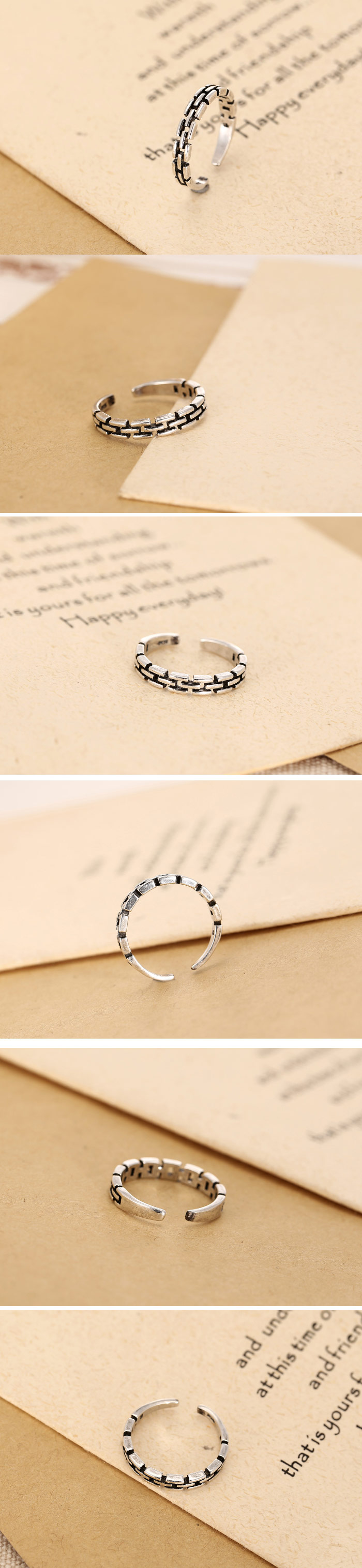 European And American Fashion Retro Simple Personality Open Ring display picture 1