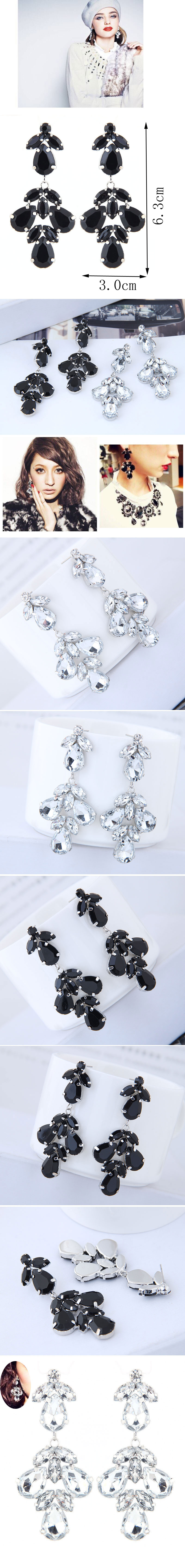 Fashion Jewelry Wholesale Vintage Court Bright Gem Earrings display picture 1