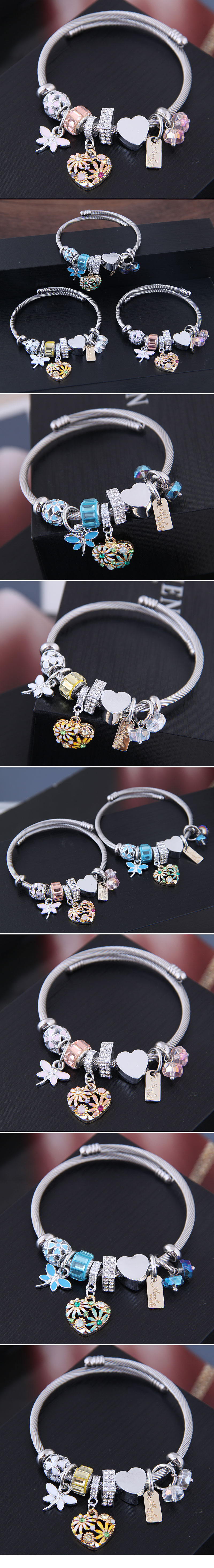 Fashion Metal Wild Simple Love Pendant Multi-element Accessories Bracelet display picture 1