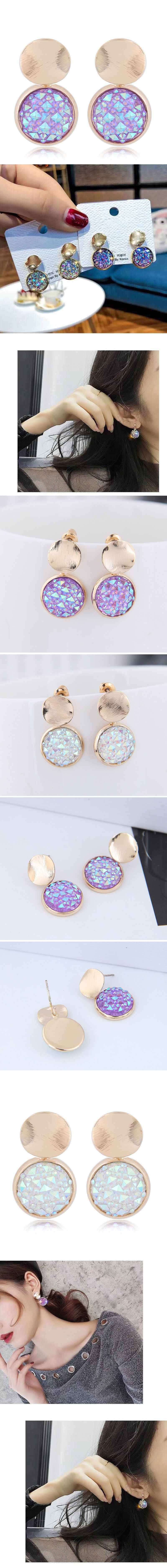 Fashion Sweet Ol Shiny Simple Personality Temperament Earrings display picture 1