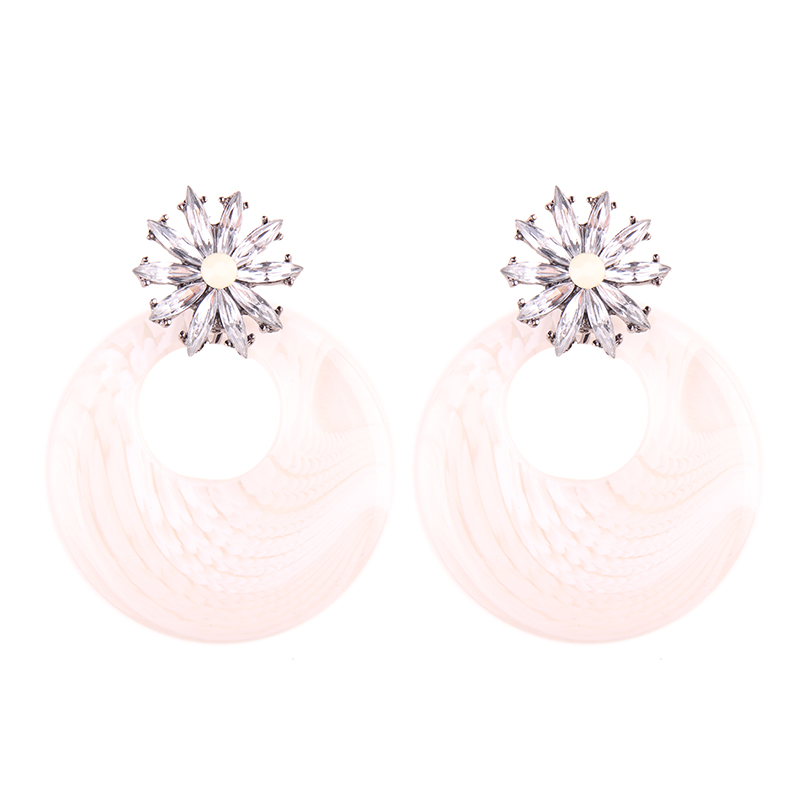 Resin Drop Earrings Creative Jewelry Accessories Alloy Diamond Earrings display picture 5