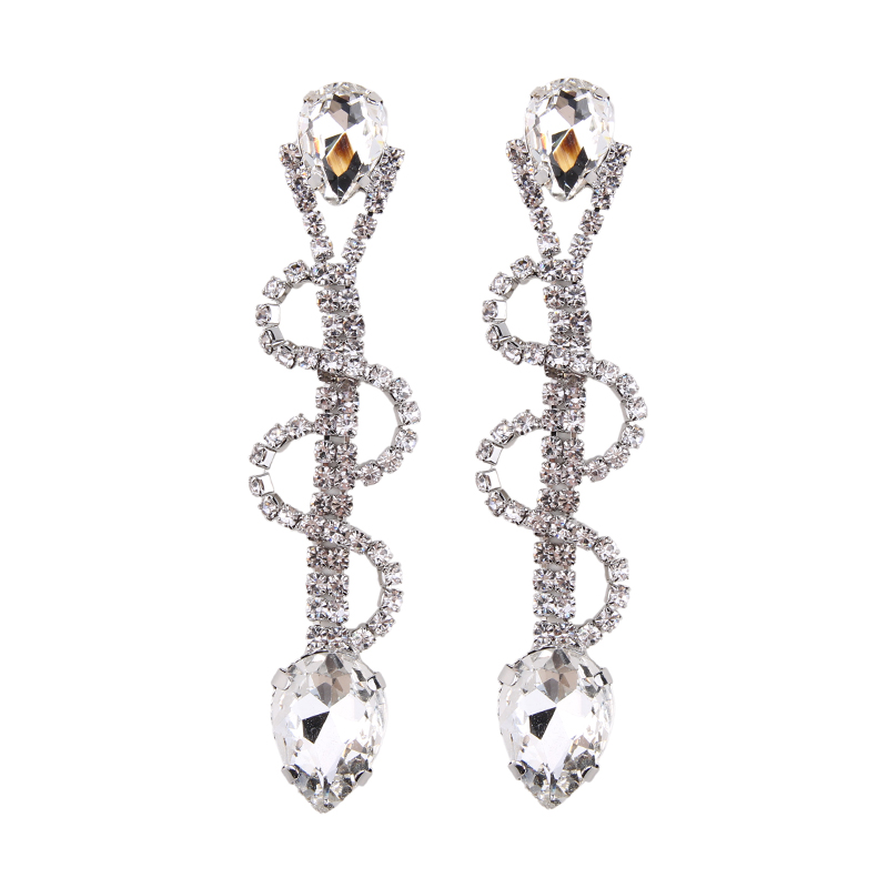 Resin Drop Earrings Creative Jewelry Accessories Alloy Diamond Earrings display picture 6