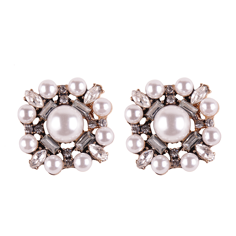 Resin Drop Earrings Creative Jewelry Accessories Alloy Diamond Earrings display picture 7