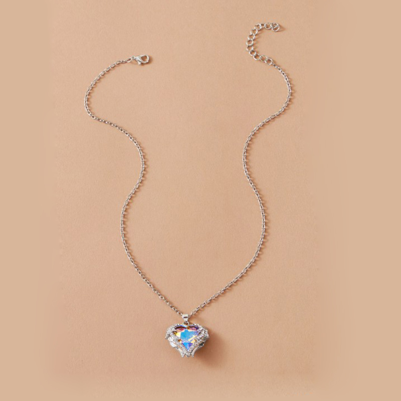 Collar De Alas De Ángel De Cristal De Amor Con Diamantes De Imitación Popular De Moda display picture 5