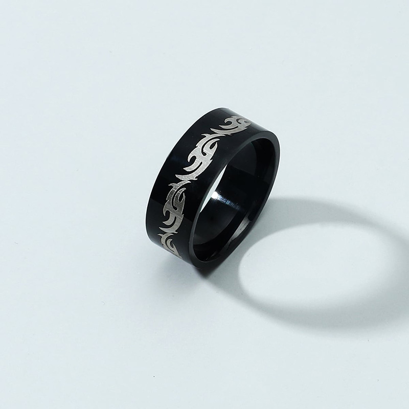 Fashion Simple Stainless Steel Flame Ring display picture 1