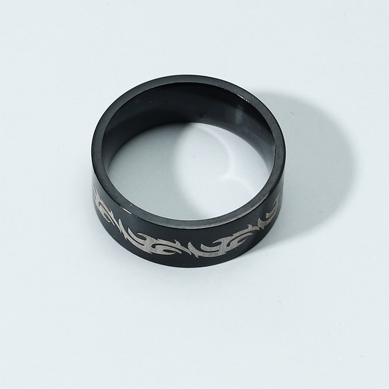 Fashion Simple Stainless Steel Flame Ring display picture 2