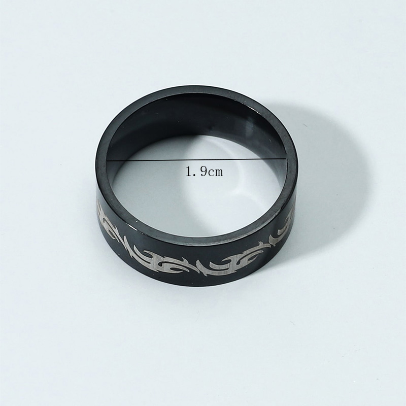 Fashion Simple Stainless Steel Flame Ring display picture 3