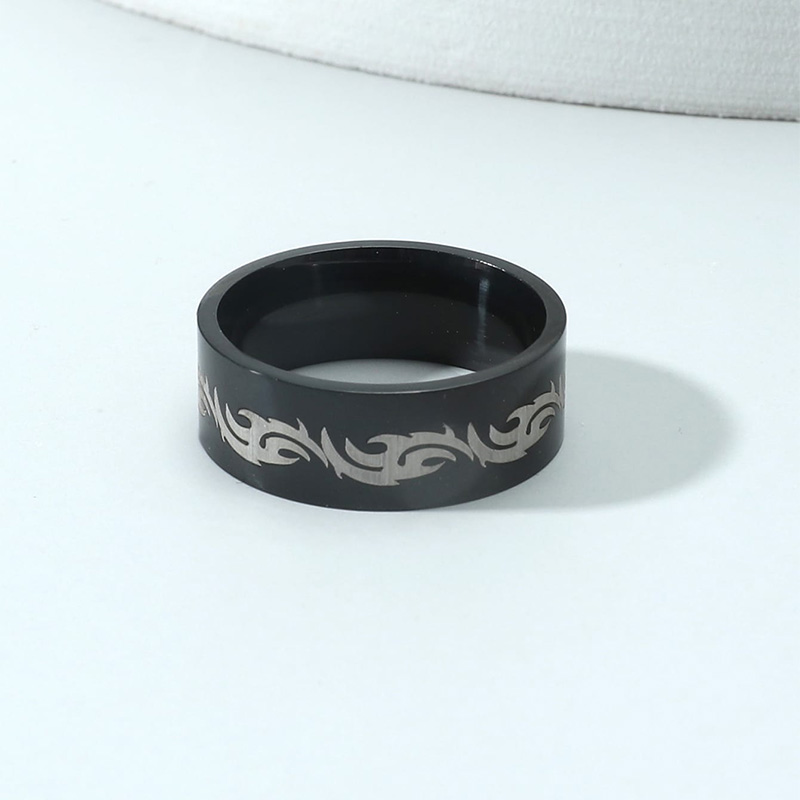 Fashion Simple Stainless Steel Flame Ring display picture 4