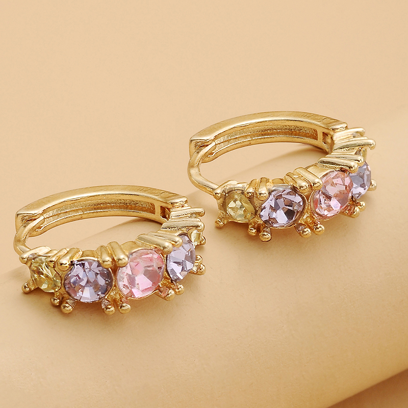 Copper Inlaid Zircon Elegant High-end Ear Ring display picture 3