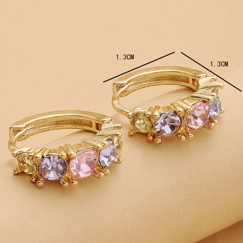 Copper Inlaid Zircon Elegant High-end Ear Ring display picture 4